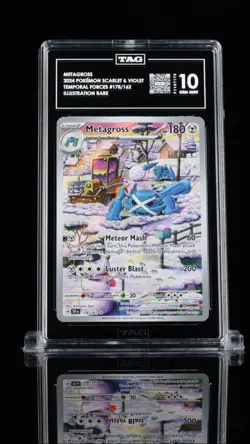 Pokemon Metagross Illustration Rare 178/162 Temporal Forces Holo TAG 10 - Image 1