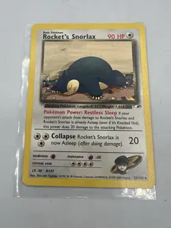 Rockets Snorlax 33/132 Pokemon TCG Gym Heroes Non Holo Rare LP/MP - Image 1