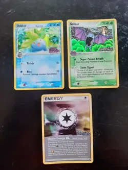Pokemon Golbat 43/113 Oddish 73/110 Energy 105/113 stamp ex species delta holon - Image 1