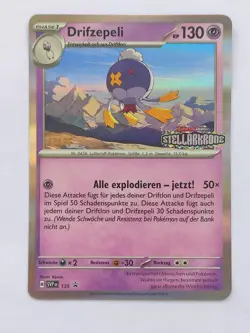 STAFF Drifzepeli SVP 135 Promo Pokemon DE Stellarkrone Prerelease-Staff-Karte - Image 1