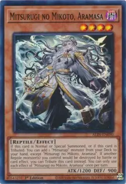 Yugioh! LP Mitsurugi no Mikoto, Aramasa - ALIN-EN090 - Super Rare - 1st Edition - Image 1