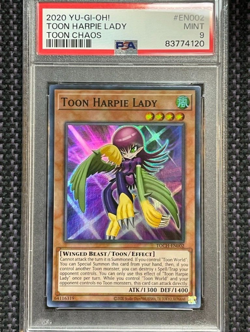 Toon Harpie Lady Yu Gi Oh TOCH-EN002 PSA 9 2020 Toon Chaos MINT Holo - Image 1