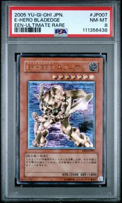 PSA 8 - 2005 YU-GI-OH! JAPANESE EEN-JP007 ELEMENTAL HERO BLADEDGE ULTIMATE RARE - Image 1