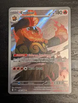 Pokemon TCG White Flare Emboar 98/086 Illustration Rare Card in NM Condition - Image 1