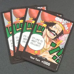 4x One Piece Don!! Card Gol.D.Roger OP-13 Carrying On His Will EN X4 Playset - Image 1