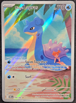 Pokemon Misty’s Lapras 194/182 Destined Rivals Full Art Illustration Rare - Image 1