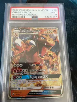 Pokemon TCG Charizard GX Burning Shadows 20/147 Holo Ultra Rare PSA 9 - Image 1