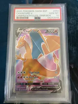 Pokemon TCG Charizard V SWSH Black Star Promo SWSH050 Holo Promo PSA 10 - Image 1