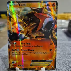 2012 Pokemon Entei EX 13/108 Ultra Rare Full Art Holo Dark Explorers - Image 1