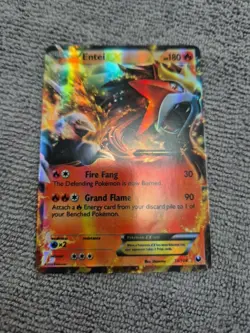 2012 Pokemon Entei EX 13/108 Ultra Rare Full Art Holo Dark Explorers - Image 2