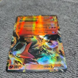2012 Pokemon Entei EX 13/108 Ultra Rare Full Art Holo Dark Explorers - Image 5
