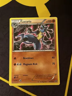 Pokemon TCG Lucario XY Fates Collide Regular Rare 47/124 Near Mint - Image 1