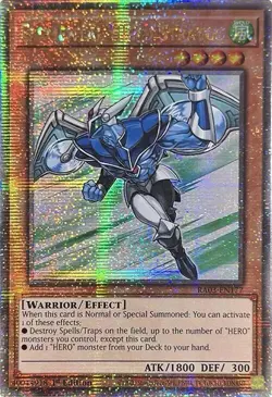 Yu-Gi-Oh Elemental HERO Stratos Quarter Century Secret Rare RA03-EN177 NM - Image 1