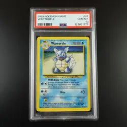 PSA 10 Wartortle 42/102 Pokemon Base Set 1999 Non Holo Card - Image 1