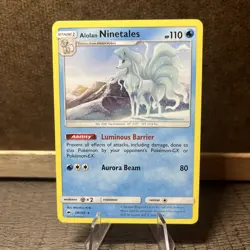 Pokemon Card Alolan Ninetales Crimson Invasion Rare 28/147 - Image 1