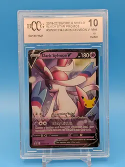 BCCG Graded 10 Pokemon Dark Sylveon V Celebrations Promo Card - Image 1