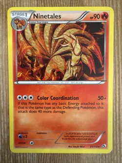 Pokemon TCG Ninetales 21/113 Rare BW Legendary Treasures MP - Image 1