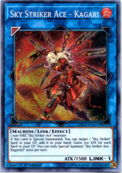 Sky Striker Ace - Kagari - MP19-EN257 Prismatic Secret Rare - 1st Edition Yugioh - Image 1