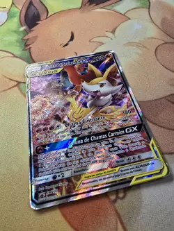 Charizard e Braixen GX SM230 Sun & Moon Black Star Promo Pokemon Card PORTUGUESE - Image 1