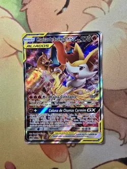 Charizard e Braixen GX SM230 Sun & Moon Black Star Promo Pokemon Card PORTUGUESE - Image 2