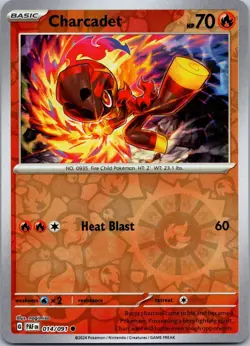 Charcadet 014/091 Reverse Holo Paldean Fates PAF NM Pokemon TCG Card - Image 1