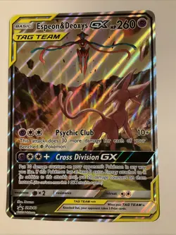 2020 Pokemon Espeon & Deoxys GX Tag Team Black Star Promo SM240 (JUMBO) - Image 1