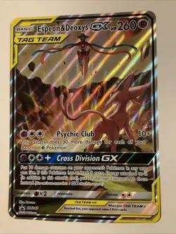 2020 Pokemon Espeon & Deoxys GX Tag Team Black Star Promo SM240 (JUMBO) - Image 2