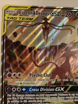 2020 Pokemon Espeon & Deoxys GX Tag Team Black Star Promo SM240 (JUMBO) - Image 3