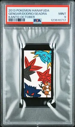 2013 POKEMON HANAFUDA KANTO OCTOBER DODRIO/GENGAR/SEADRA PSA 9 - Image 1
