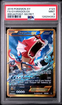Pokemon Gyarados EX 123/122 Full Art XY Breakpoint PSA 9 - Image 1