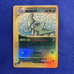 Pokemon TCG Metapod Reverse Holo 87/165 Expedition E-Reader Series - NM - Image 1