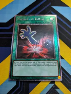 Yugioh - Premature Burial - RA03-EN103 - Platinum Secret Rare - Near Mint - Image 1