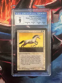 Pearled Unicorn BETA CGC9 Magic the Gathering Card - Image 1