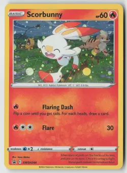 Scorbunny - (Cosmos Holo) SWSH244 - SWSH: Sword & Shield Promo Cards Holo - PTCG - Image 1