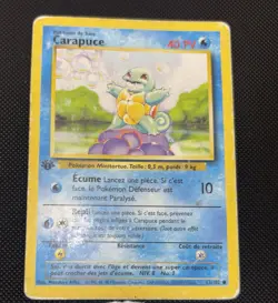 Carte Pokemon Carapuce 63/102 Edition 1 Wizards Set de Base Wizards Fr LP - Image 1