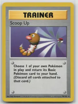 SHADOWLESS Pokemon Card Scoop Up Rare Base Set (Shadowless) 078/102 LP Vintage - Image 1