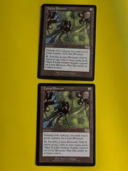 Lotus Blossom x2 Rare Artifact MTG Card. Urza's Saga. Old Vintage - Image 1
