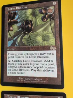 Lotus Blossom x2 Rare Artifact MTG Card. Urza's Saga. Old Vintage - Image 4