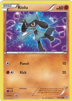 POKEMON CARD RIOLU 75/135 NO 447 EMANATION POKEMON TCG CCG - Image 1