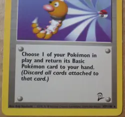 Scoop Up 107/130 Rare Non-Holo Base 2 Set Pokemon Trainer Card LP - Image 3