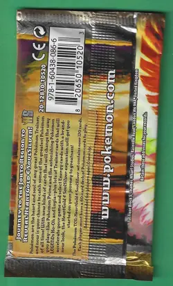 Pokemon "HeartGold & SoulSilver" 10-Card Sealed Booster Pack (Ho-Oh) X1 - Image 2