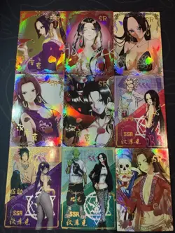 One Piece Set of 9 Collectible Character Anime SSR Cards CCG Boa Hancock K10 - Image 1