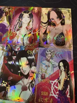 One Piece Set of 9 Collectible Character Anime SSR Cards CCG Boa Hancock K10 - Image 3