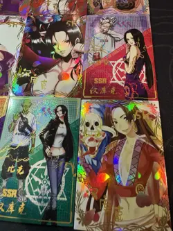 One Piece Set of 9 Collectible Character Anime SSR Cards CCG Boa Hancock K10 - Image 4