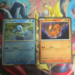 Squirtle & Chamander Cosmos Holo Promo SV Scarlet & Violet Promo Cards 048 & 047 - Image 1