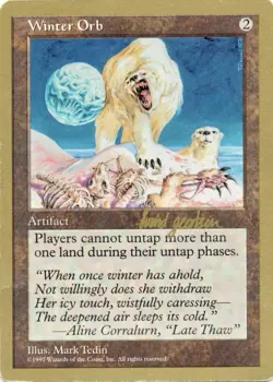 mtg Winter Orb Seattle World Championship Svend Geertsen 1997 MP Magic Card - Image 1