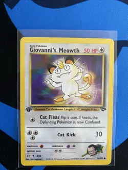 Giovanni's Meowth - 74/132 - 1st Edition Gym Challenge Set - Pokemon Card - NM - Image 1