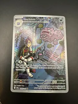 Team Rocket's Weezing 199/182 Illustration Rare Pokemon TCG Destined Rivals - Image 1