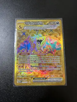 Pokemon Charizard ex Obsidian Flames 228/197 Gold Hyper Rare TCG - Image 1