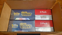 Pokemon Surging Sparks ETB + Booster Bundle Costco 2-pack - SEALED! - Image 1